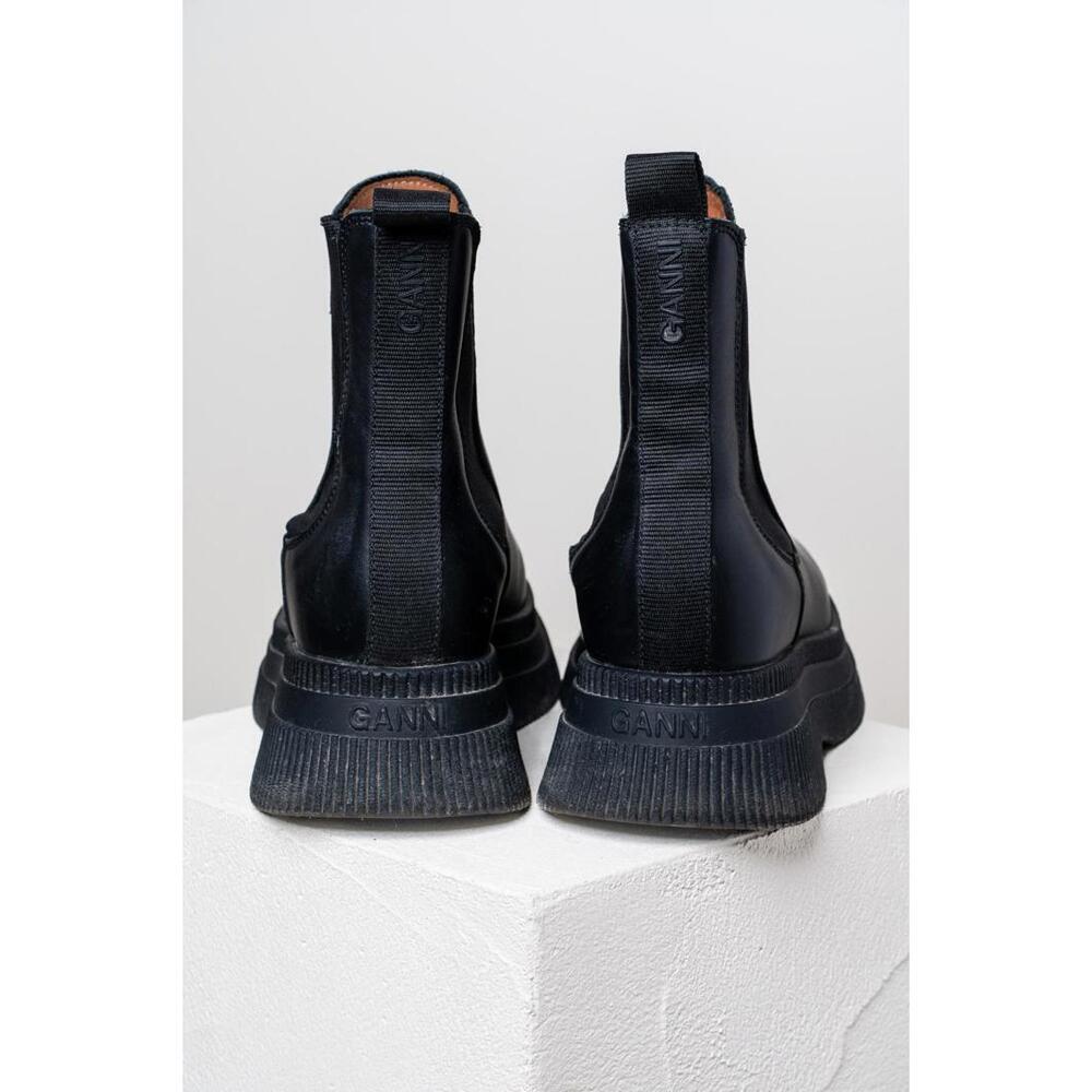 Ganni Black Chunky Creeper Boots - Picture 2 of 7
